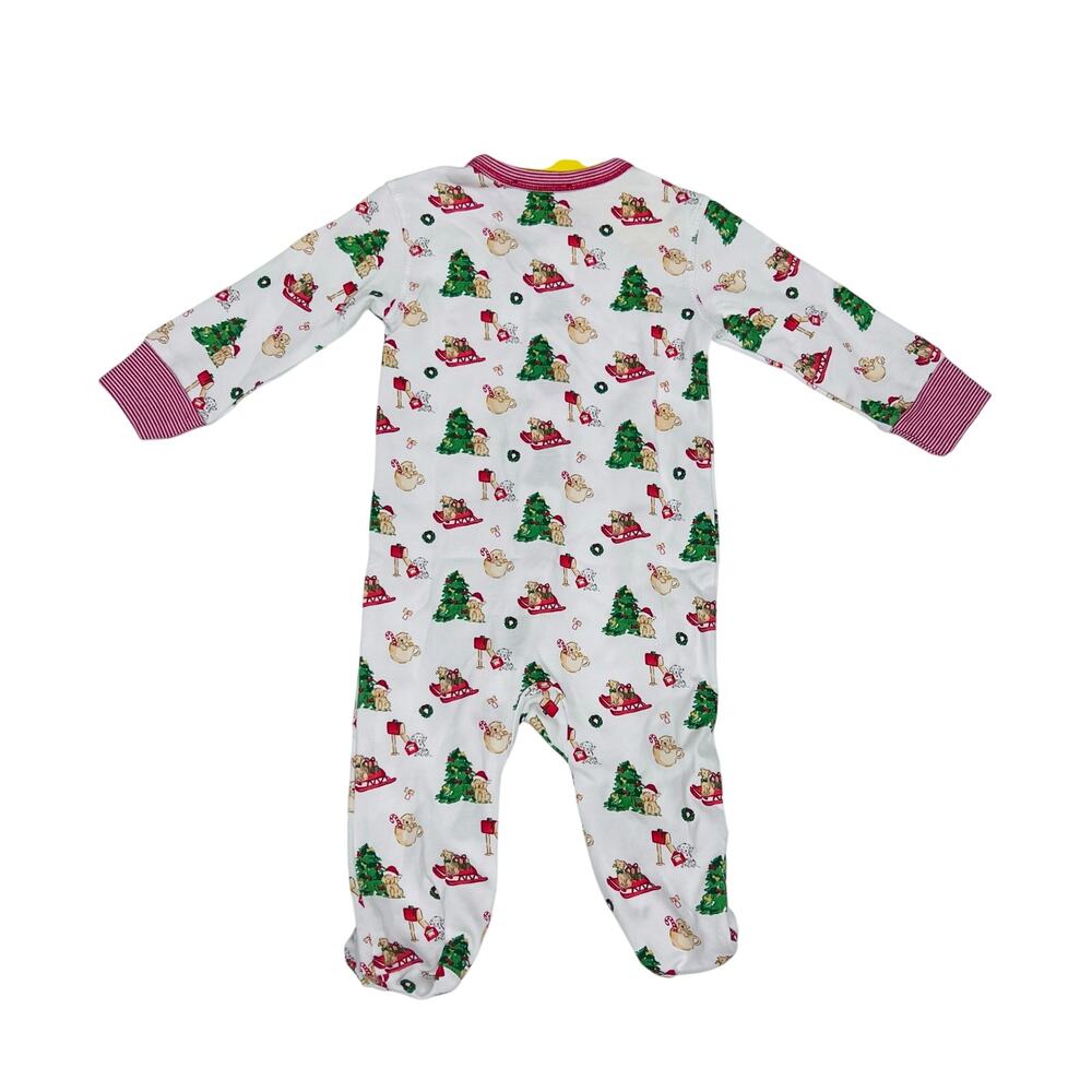 NWT La Luna 12M Christmas Puppy Footie - Picture 2 of 4